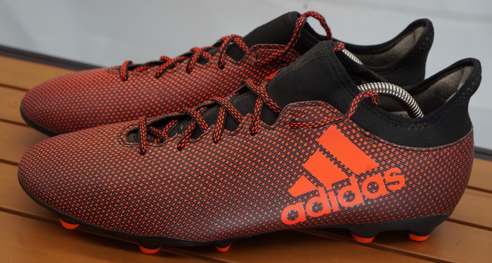 adidas X 17.3 FG Soccer Cleats Pyro Storm Black Orange Red Size 12